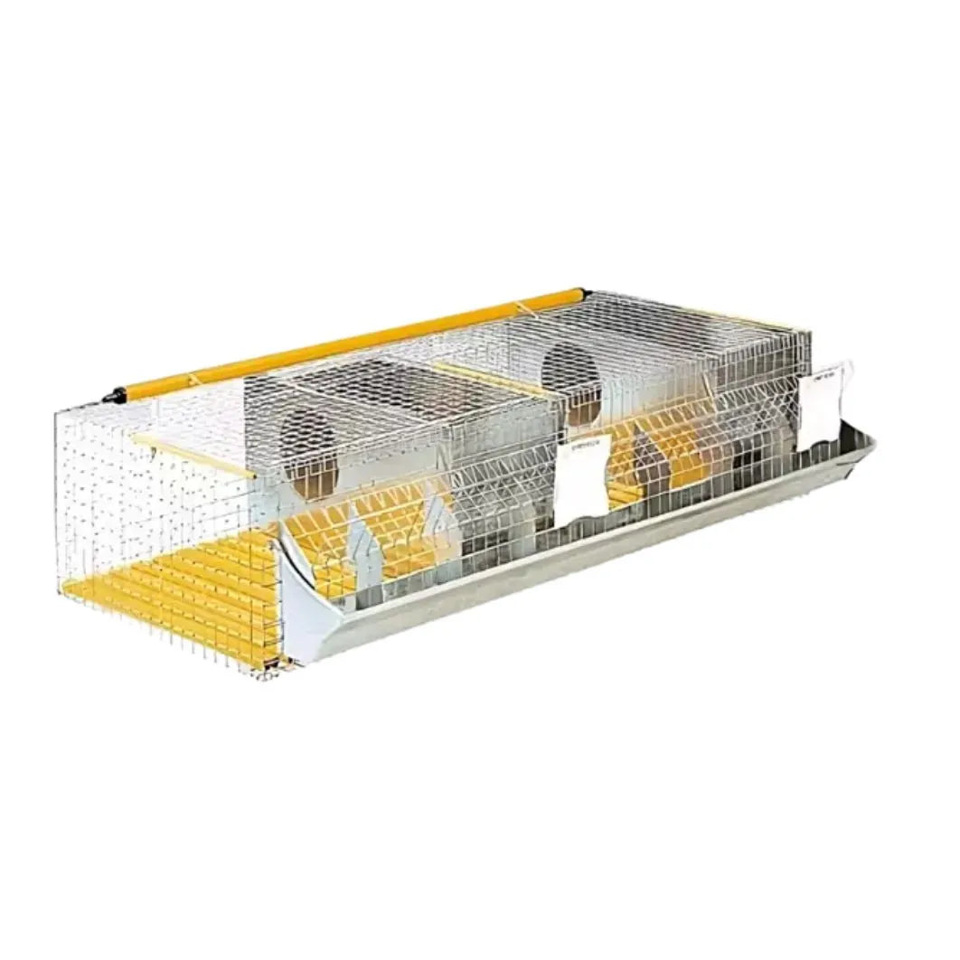 Cestello per conigli fattrici da 120 cm – Completo di abbeveratoi e mangiatoie