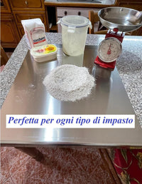 Spianatoia in Acciaio Inox – Ottima per Impastare Pizza, Pane, Dolci, Pastasfoglia.