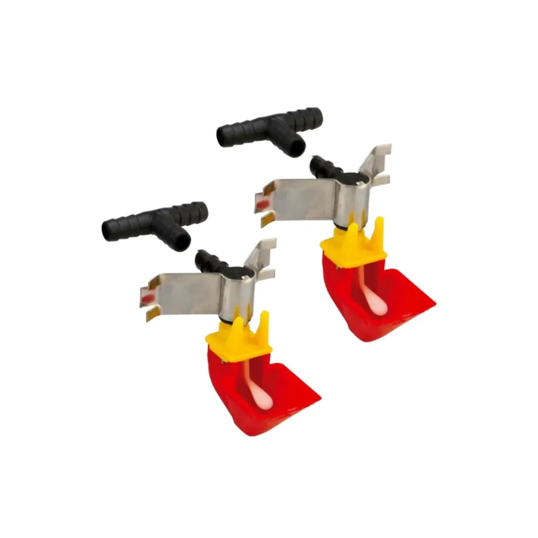 Abbeveratoio Automatico a Vaschetta per Polli - Kit 2 Pezzi