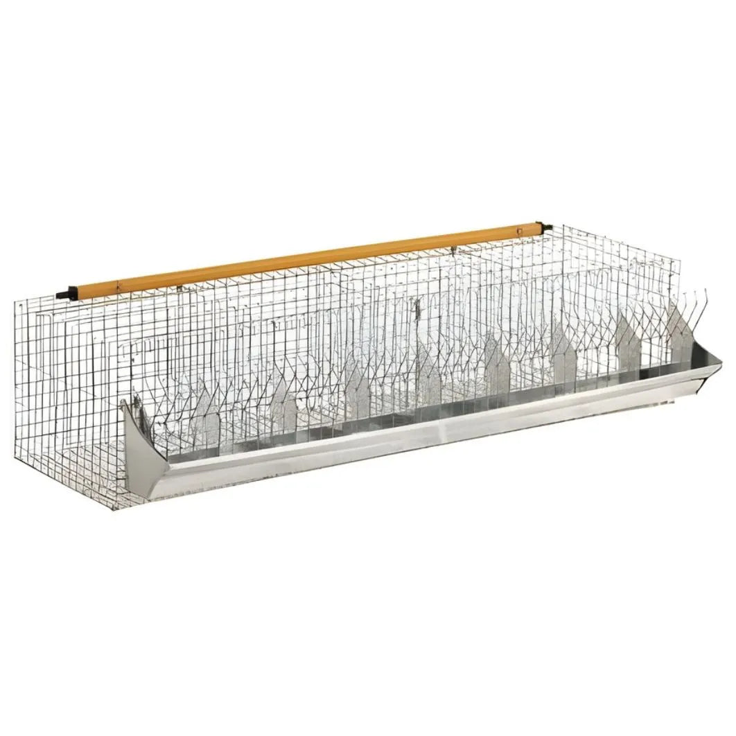 Gabbia per conigli da ingrasso 120 cm - 4 fori – Completa di abbeveratoi e mangiatoia