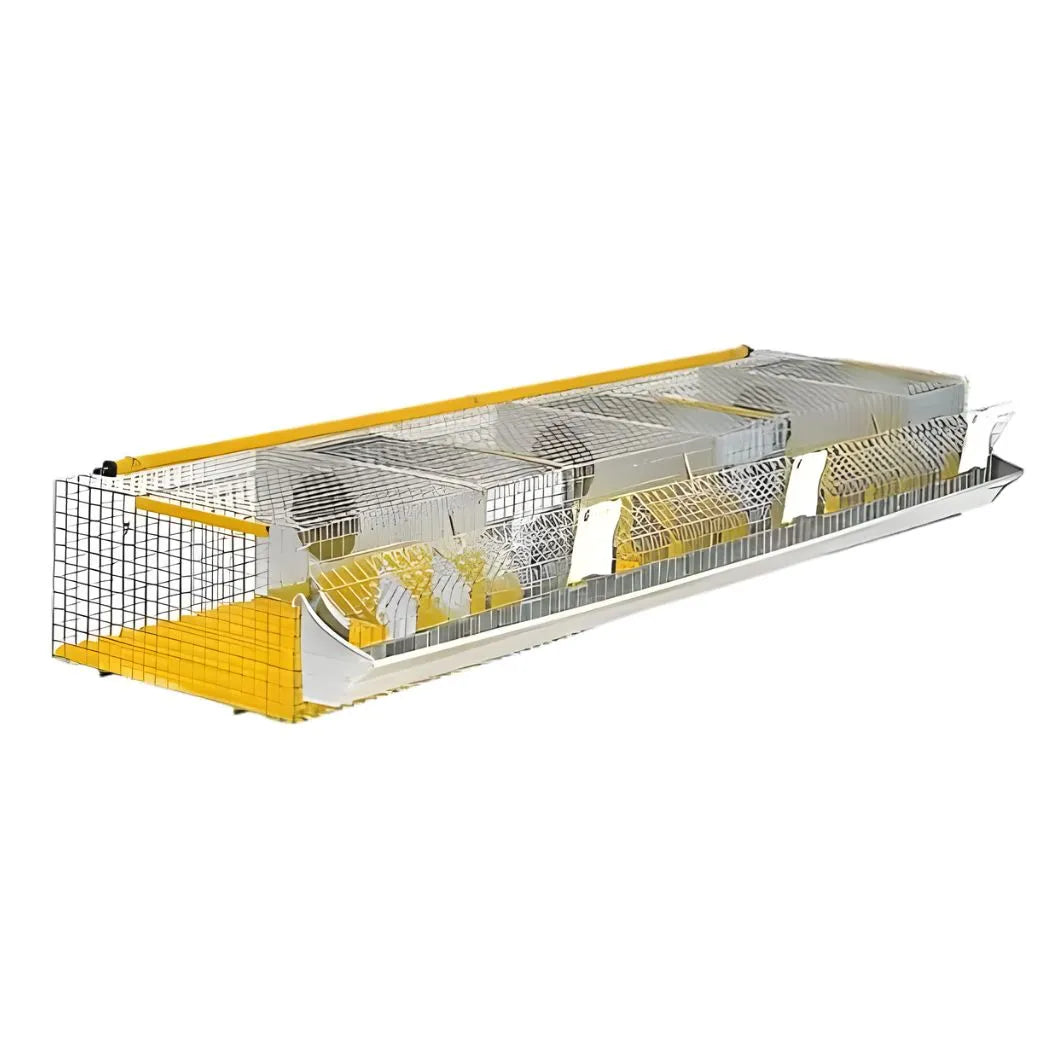 Cestello per conigli fattrici da 200 cm – Completo di nidi, abbeveratoi e mangiatoie