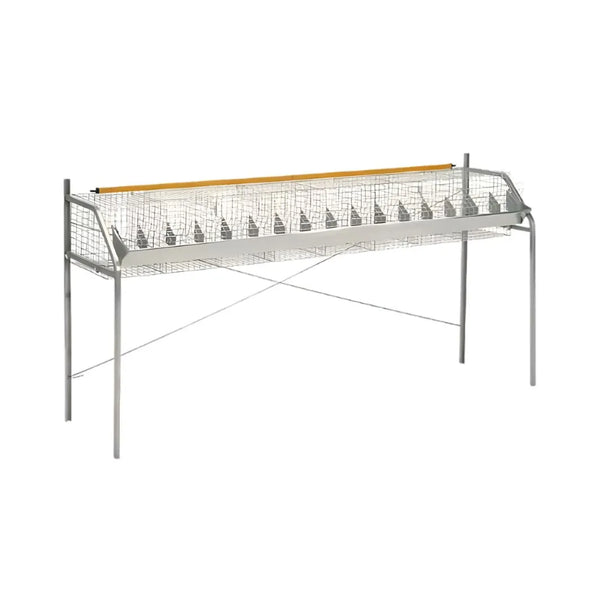 Gabbia a 1 piani per conigli ingrasso da 200 cm – Completa di abbeveratoi e mangiatoie