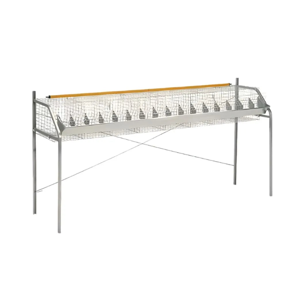 Gabbia a 1 piani per conigli ingrasso da 200 cm – Completa di abbeveratoi e mangiatoie