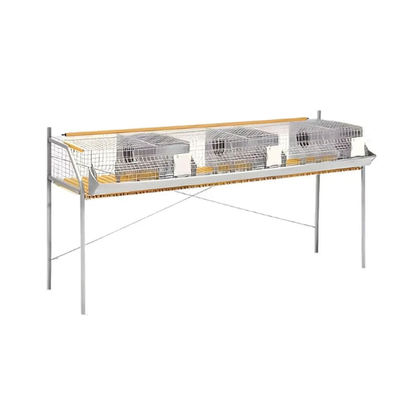 Gabbia a 1 piani per conigli fattrici da 200 cm – Completa di abbeveratoi e mangiatoie
