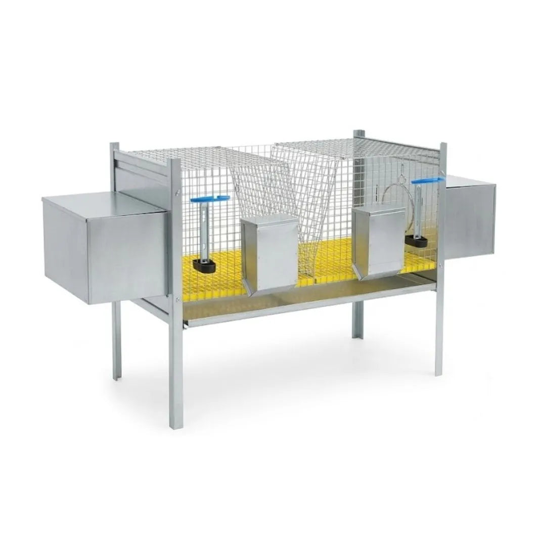 Gabbia Per Conigli con 2 Nidi - In Acciaio Zincato mod, XL