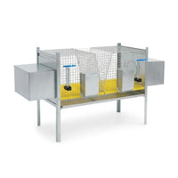 Gabbia Per Conigli con 2 Nidi - In Acciaio Zincato mod, XL