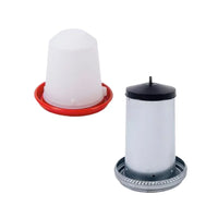KIT Mangiatoia 5 kg + Abbeveratoio 10 lt  per Polli - Lamiera e Plastica
